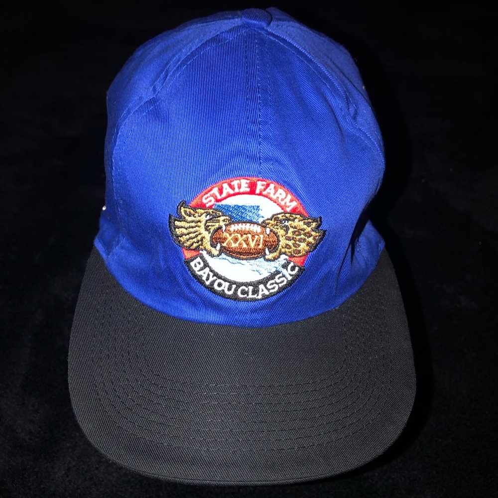 State Farm Bayou Classic Blue & Black reversible Baseball Cap
